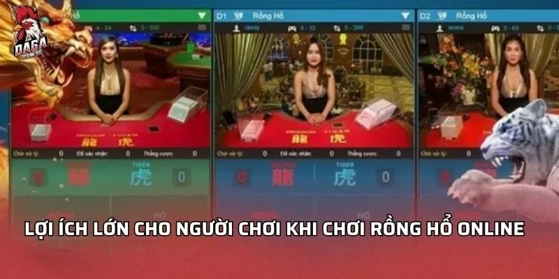 Lợi ích lớn cho người chơi khi chơi rồng hổ online